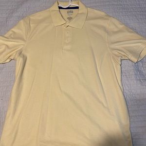 Mens polo. Yellow. Large